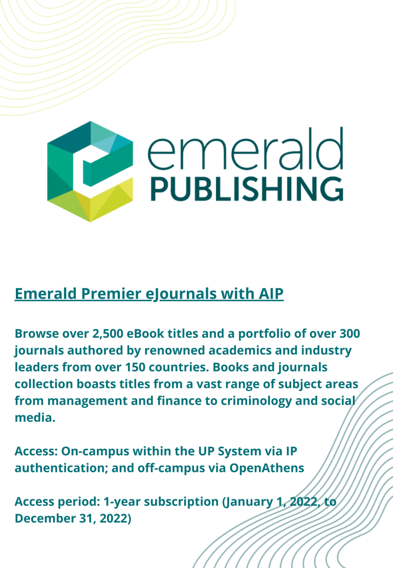 Renewed Database Subscription: Emerald Premier eJournals with AIP