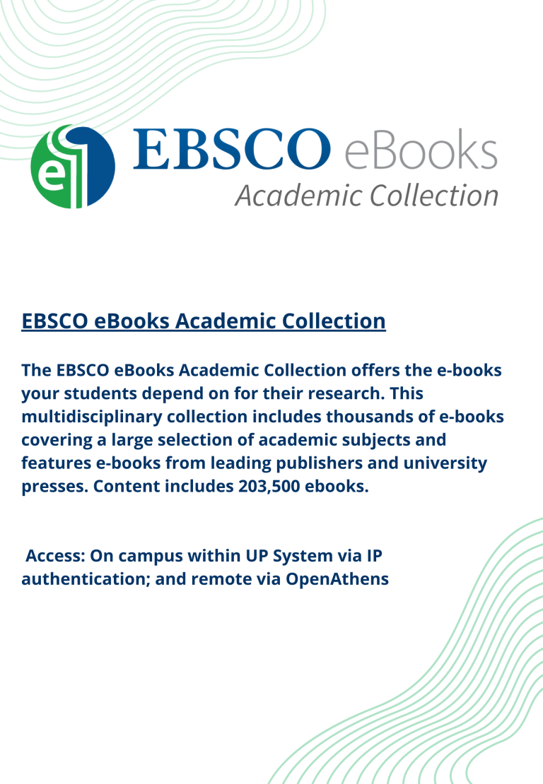 New Database Subscription: EBSCO eBooks Academic Collection