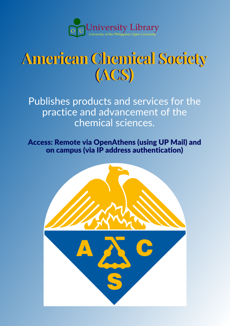 New database subscription: American Chemical Society (ACS)
