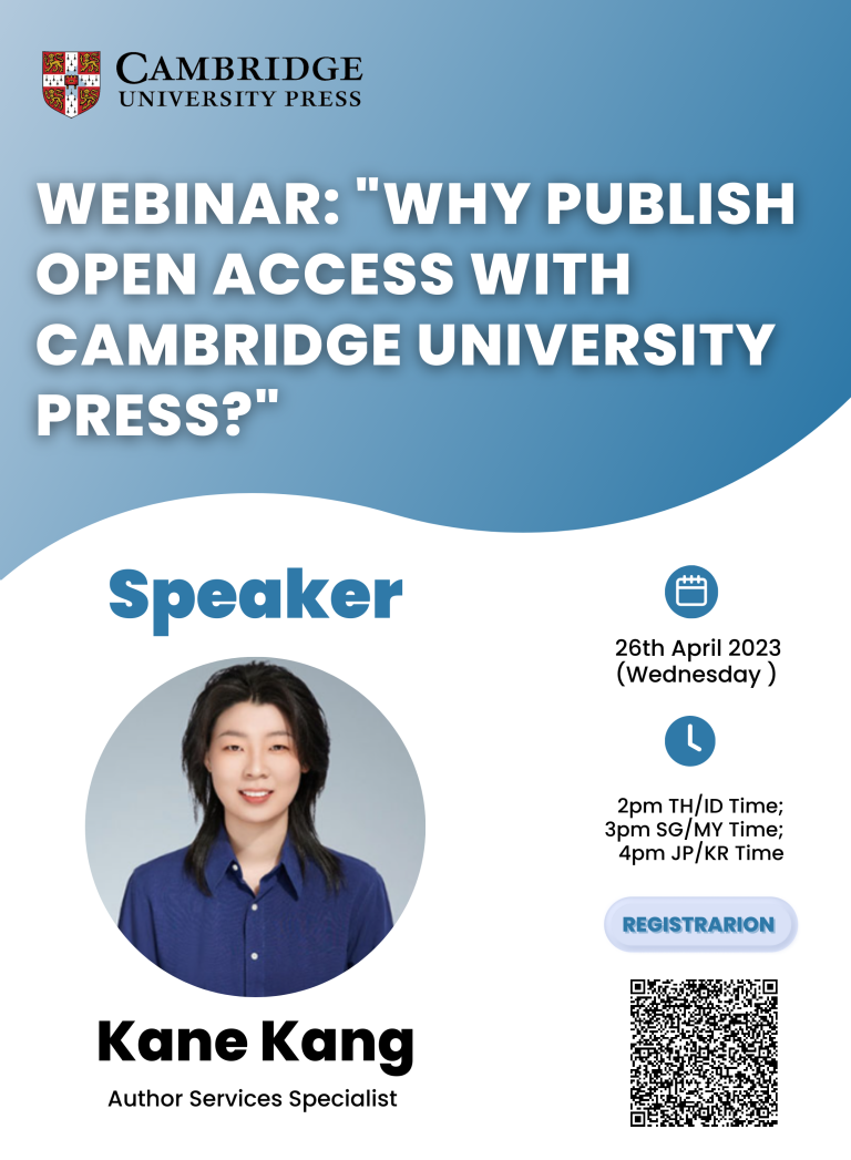 Free webinar: "Why publish Open Access with Cambridge University Press"