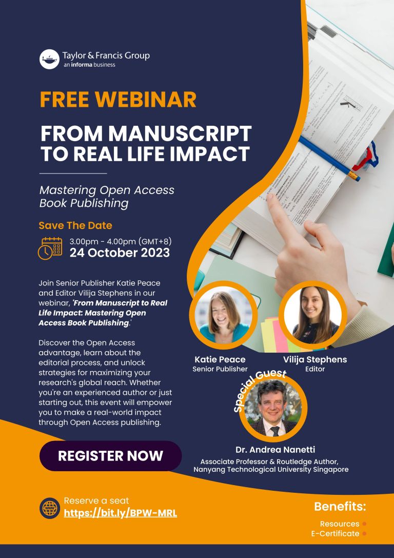 Free Webinar: From Manuscript to Real Life Impact: Mastering Open Access Book Publishing
